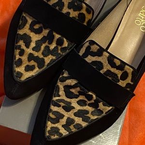 Suede Cheetah Pointed Flats